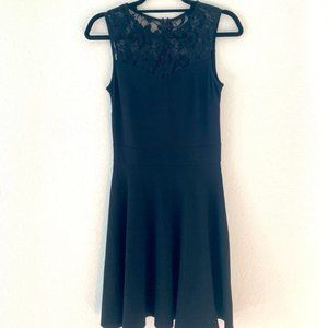 High-neck Lace Black Formal Dress